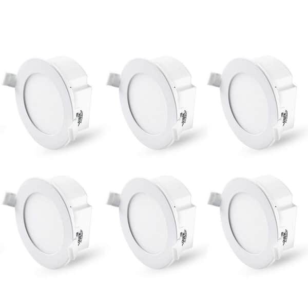 Hyperikon J-Box Downlight 4 in. 9-Watt 5000K Ne-Watt Construction or Remodel Recessed Integrated LED Kit (6-Pack)