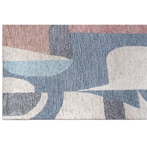 E1691 Multi 5 ft. x 8 ft. Hand Tufted Modern Wool and Viscose Area Rug