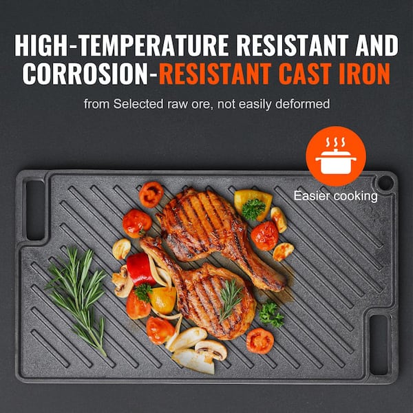  S·KITCHN Reversible Grill/Griddle Pan, Nonstick Stovetop Griddle  for Gas Stove,19.5” x 10.7: Home & Kitchen