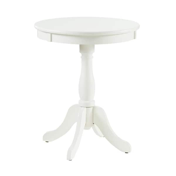 Powell Company Palmer 18 in. W x 18 in. D x 22 in. H White Round Wood ...