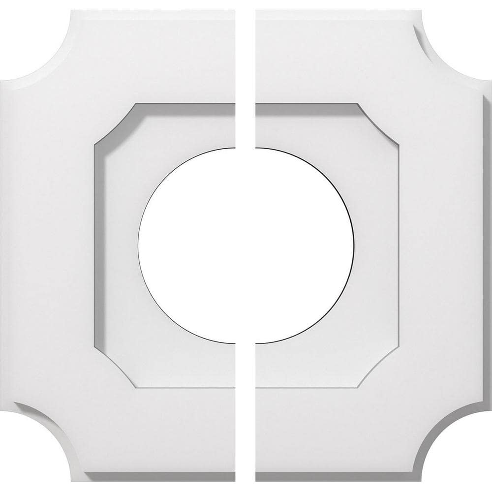 Locke 12" White PVC Contemporary Ceiling Medallion