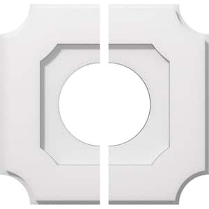 1 in. P X 7 in. C X 12 in. OD X 5 in. ID Locke Architectural Grade PVC Contemporary Ceiling Medallion, Two Piece
