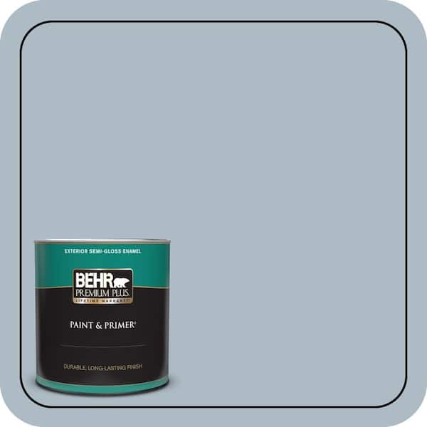 BEHR PREMIUM PLUS 1 qt. #PPU14-12 Hazy Skies Semi-Gloss Enamel Exterior Paint & Primer
