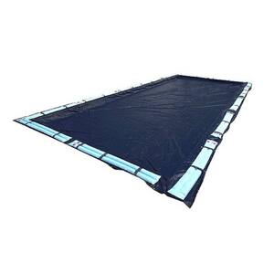 Deluxe 18 ft. x 36 ft. Rectangular Dark Blue In-Ground Pool Winter Swimming Cover
