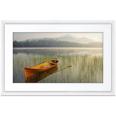 Canvas II 27 in. Digital Art and Photo Frame in White