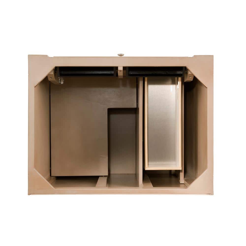 Bristol 30" Dark Wood Single Vanity with Backsplash