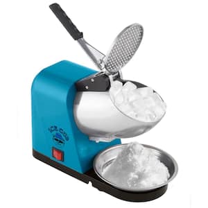 Blue Snow Cone Machine-Small Electric Ice Shaver with Powerful 170-Watt Motor