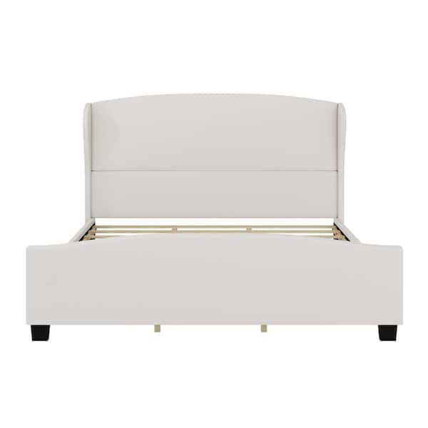 hamhamページ LuxenHome Beige Quilted Upholstered Headboard with