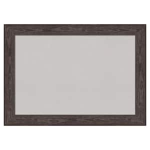 Bridge Black Wood Framed Grey Corkboard 42 in. x 30 in. Bulletin Board Memo Board