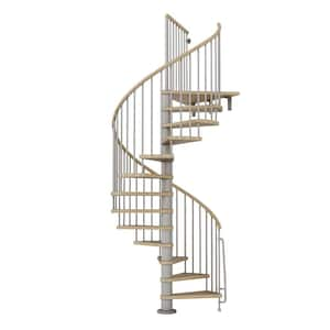 Phoenix 55 in. Grey Spiral Staircase Kit