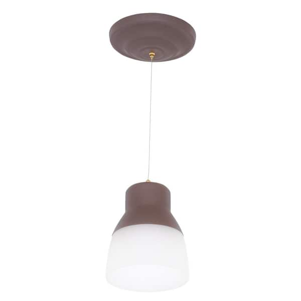 It's Exciting Lighting 24-LED Nickel 2.25-Watt Integrated LED Battery  Operated Ceiling Pendant with Frosted Glass Shade IEL-5778 - The Home Depot