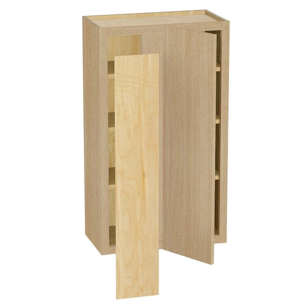 Home Decorators Collection Hargrove 24 in. W x 12 in. D x 42 in. H Assembled Plywood Blind Wall Kitchen Cabinet in Vanguard Oak with Soft Close LH