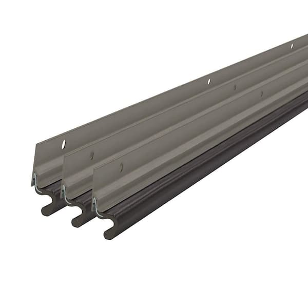 2 in. x 36 in. x 84 in. Satin Nickel Aluminum/Vinyl Top and Sides Weatherstrip Kit