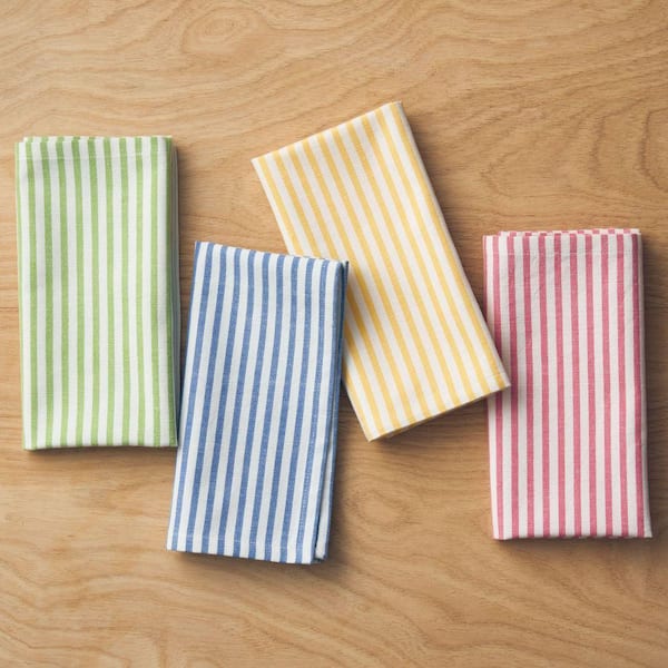 Company Cotton Arienna Stripe Yarn-Dyed Multi 19 in. x 19 in. Napkin (Set of 4)