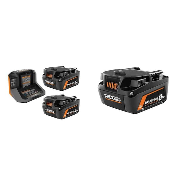 18V Starter Kit with (2) 4.0 Ah MAX Output Batteries and Charger with 6.0 Ah MAX Output Battery