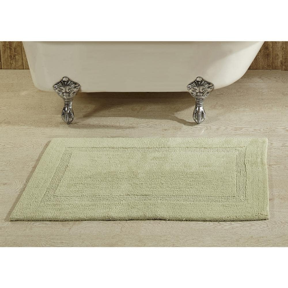 Better Trends Lux Collection Sage 20 in. x 60 in. 100% Cotton Reversible  Race Track Pattern Bath Rug SS-BALU2060SA - The Home Depot