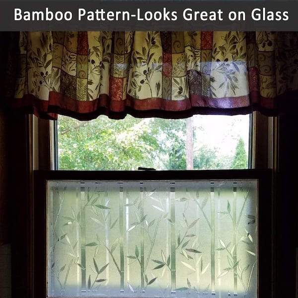 Big Bamboo Etched Glass Window Film Decor