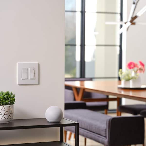 radiant Netatmo Tru-Universal Smart Rocker Dimmer and Wall Plate for All Dimmable Bulbs, 3-Way/1-Pole, White