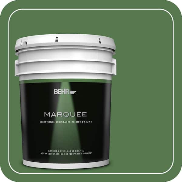BEHR MARQUEE 5 gal. #450D-7 Torrey Pine Semi-Gloss Enamel Exterior Paint & Primer