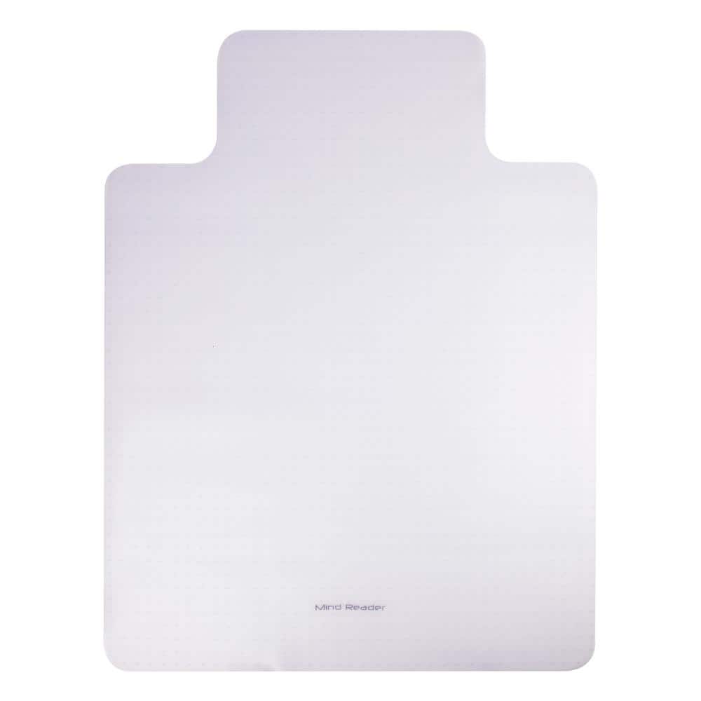Clear Polypropylene Rectangular Chair Mat with Lip, 47.64 x 35.51 inches