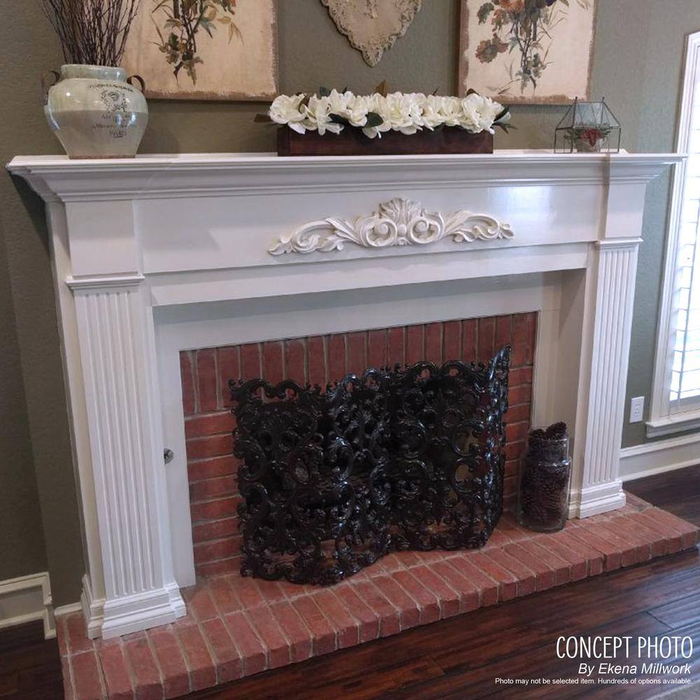 Maple Large Green Leaf Center with Scrolls Decorative Onlay