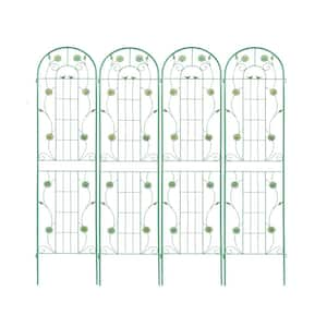 86 .7 in. H Metal Garden Rustproof Trellis in Green(4-Pack)