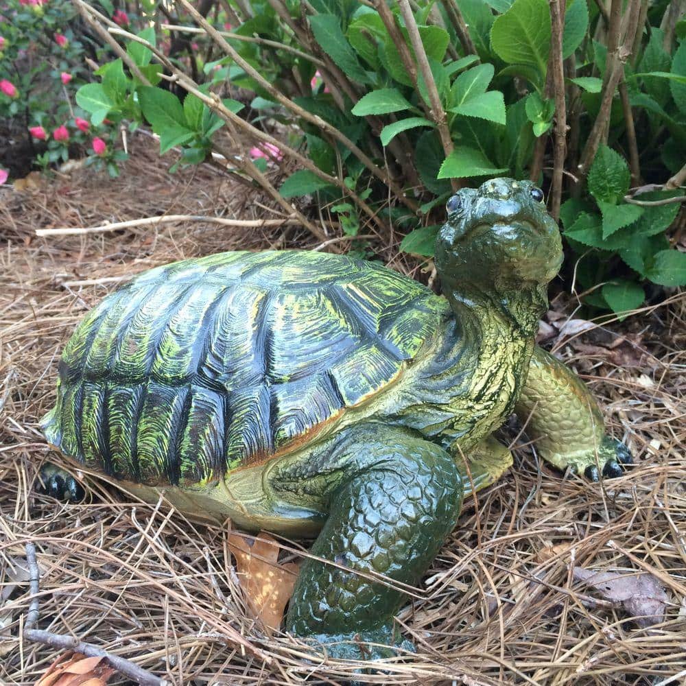 Large Hand-Painted Resin Outdoor Turtle Garden Statue
