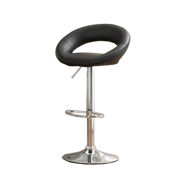 Numbi 32.75 in. to 38 in. Contemporary Style Bar Stool in Black Finish (Pack of 2)