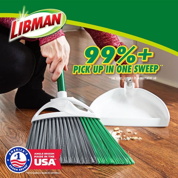 11 in. Precision Angle Broom and Dustpan Set (2-Pack)
