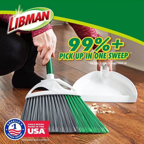 11 in. Precision Angle Broom and Dustpan Set (8-Pack)