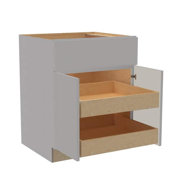 Hargrove 24 in. W x 24 in. D x 34.5 in. H Assembled Plywood Base Kitchen Cabinet in Veiled Gray with 2ROT Soft Close