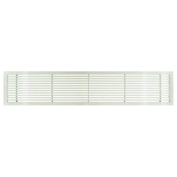 Architectural Grille AG20 Series 6 in. x 36 in. Solid Aluminum Fixed Bar Supply/Return Air Vent Grille, White-Gloss