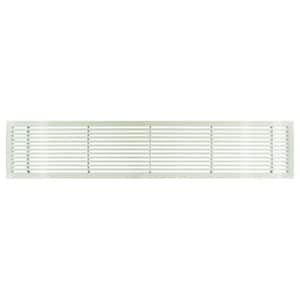 AG20 Series 6 in. x 42 in. Solid Aluminum Fixed Bar Supply/Return Air Vent Grille, White-Gloss