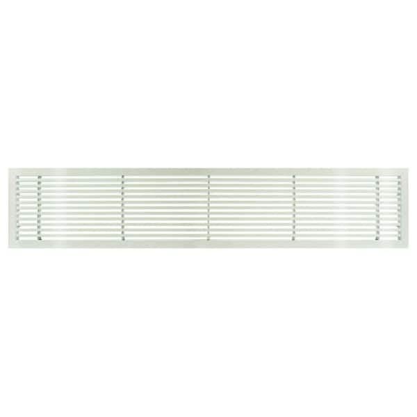 Architectural Grille AG20 Series 6 in. x 42 in. Solid Aluminum Fixed Bar Supply/Return Air Vent Grille, White-Gloss