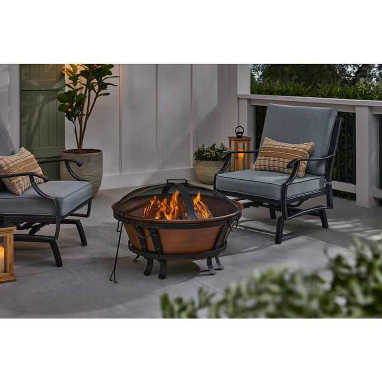 Hampton Bay 34 in. Whitlock Cast Iron Fire Pit Home Depot Inventory