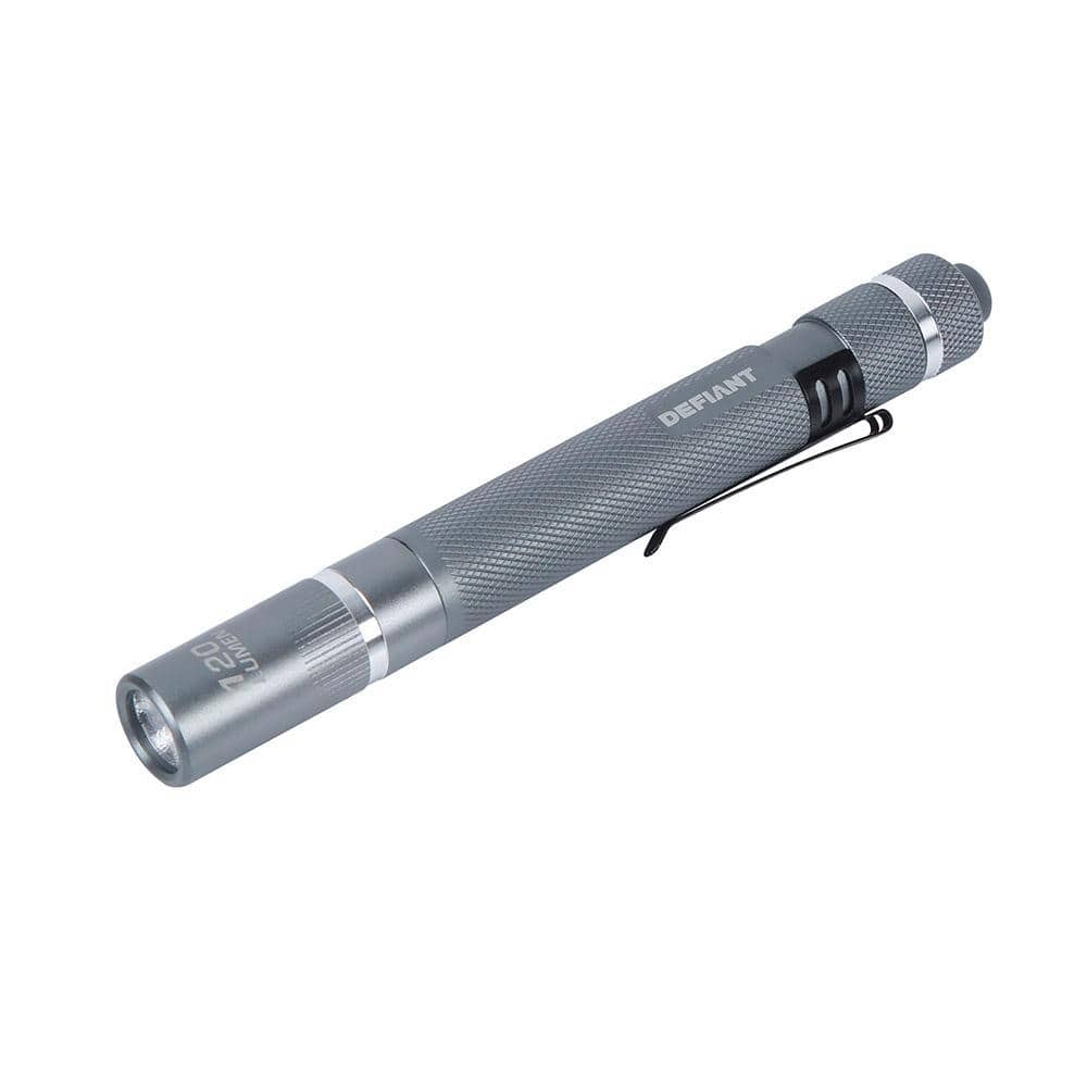 Defiant 120 Lumens Aluminum Pen Light with UV Function 90702 - The Home  Depot