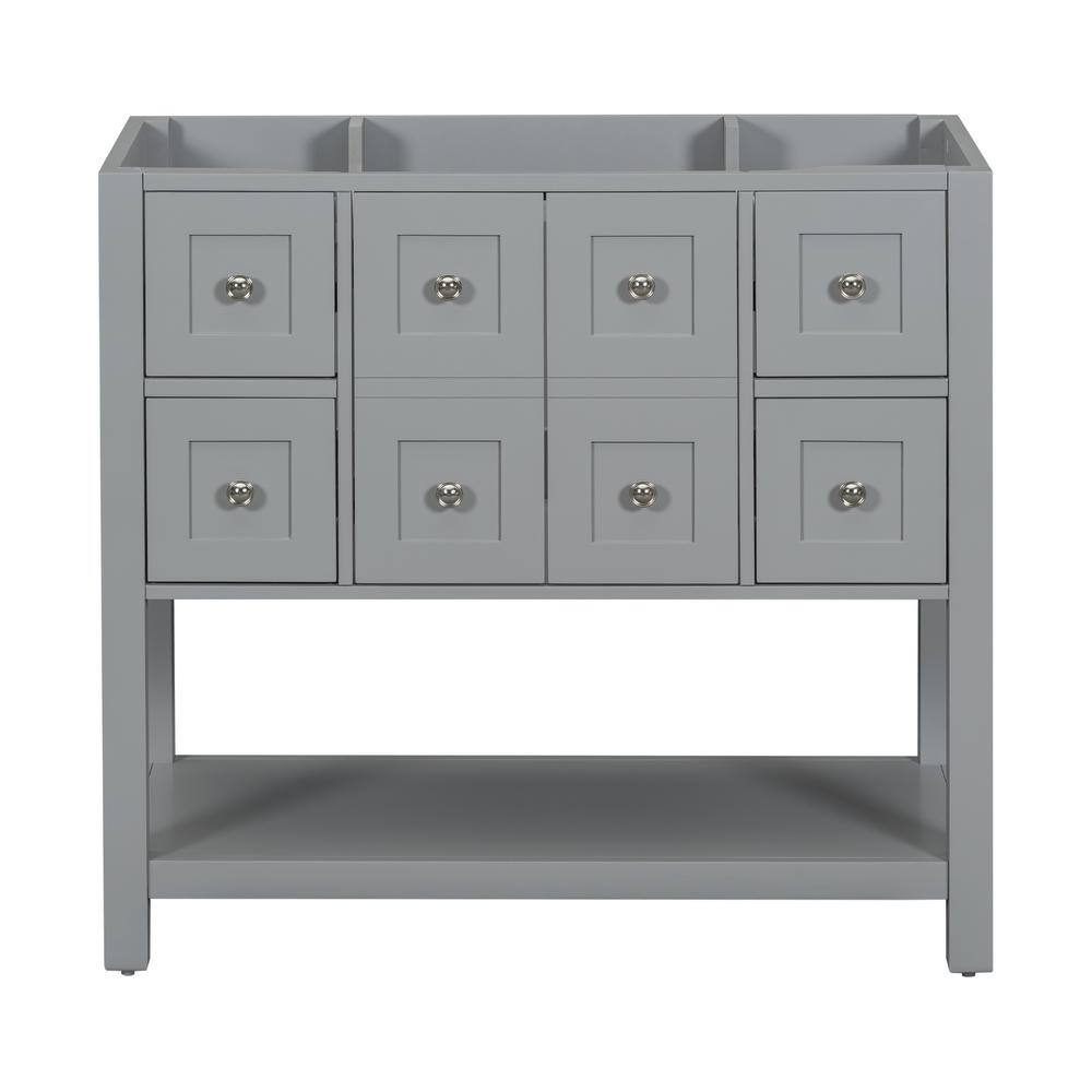 35.6 in. W x 17.9 in. D x 33 in. H Wood Bath Vanity Cabinet without Top in 