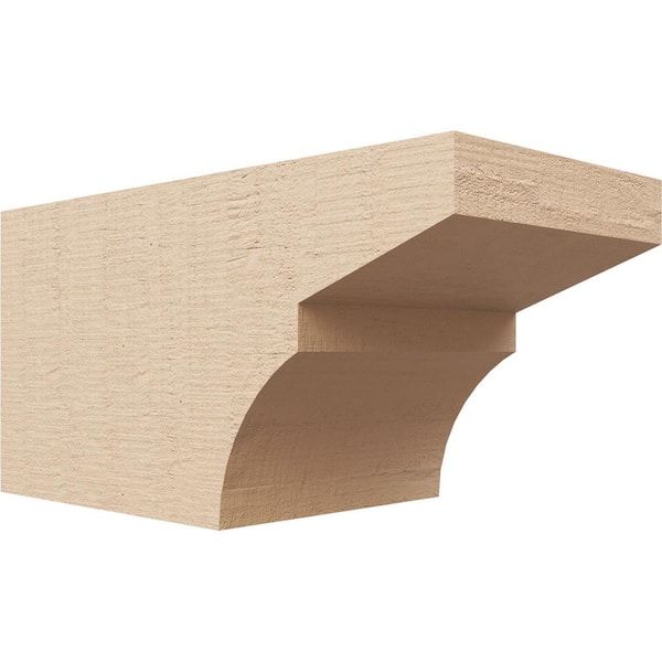 Ekena Millwork 6-in. x 6-in. x 12-in. Monterey Woodgrain, Primed Tan Timberthane Polyurethane Rafter Tail Brace
