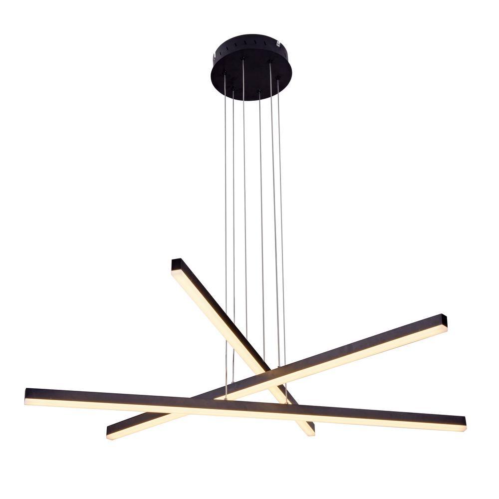 Sirius 40" Black Aluminum LED Pendant Light