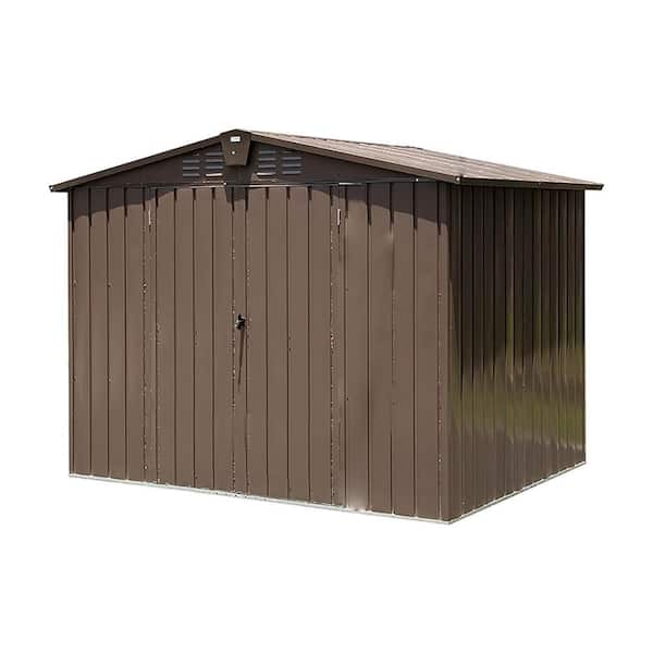 8 ft. W x 6 ft. D Metal Shed with Double Door (48 sq. ft. )