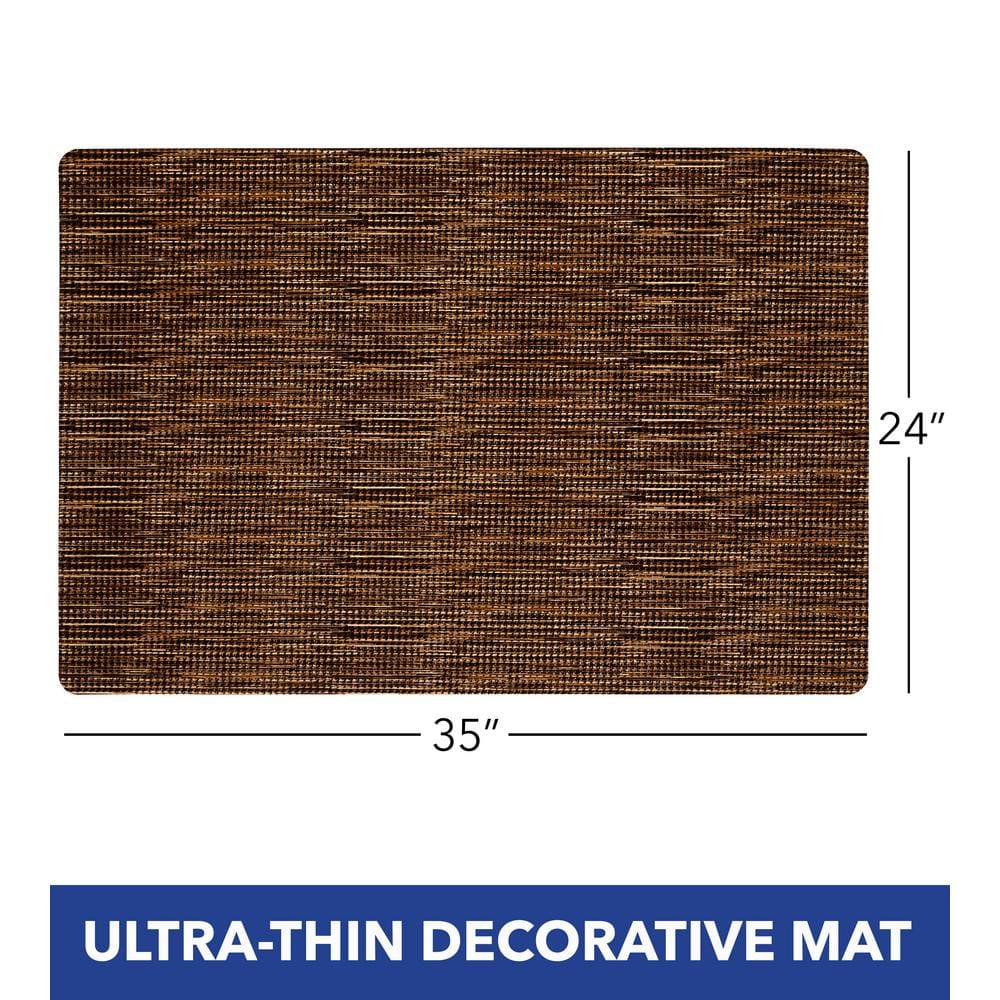 Smooth Step Brown and Black Rubber Kitchen Doormat