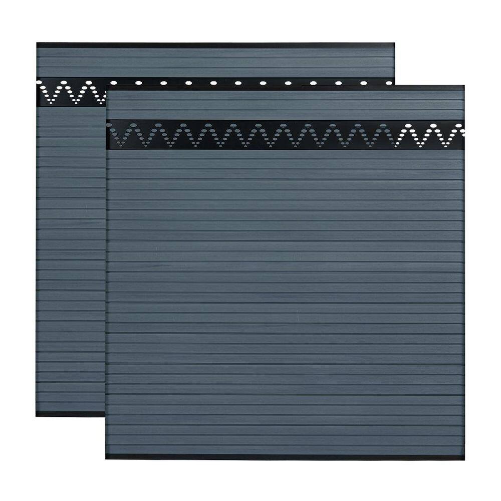 Euro Style 5.9 ft. H x 5.9 ft. W Grey Composite Fence Panels Carved Arched Hollow Privacy Panel without Post (2 Sets) price history on PriceWatchPro