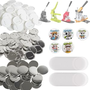 3 in. 75 mm Button Badge Parts Supplies for Button Maker Machine 200 Sets