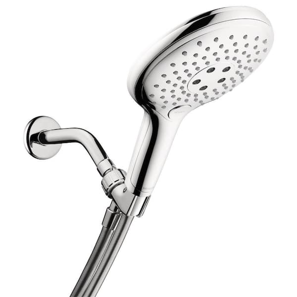 Hansgrohe 3-Spray 5.9 in. Single Wall Mount Handheld Rain Shower Head in Chrome