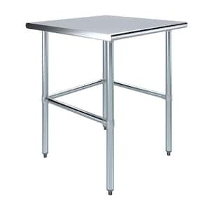 30 in. x 30 in. Open Base Stainless Steel Work Table-Kitchen Prep Table