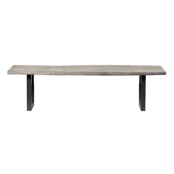 gunmetal dining bench