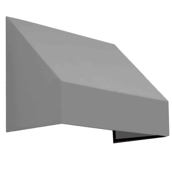 AWNTECH 3.38 ft. Wide New Yorker Window/Entry Fixed Awning (24 in. H x 48 in. D) Gray