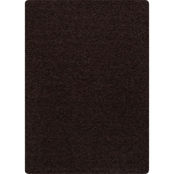 Oasis Non-Slip Brown 3 ft. x 5 ft. Solid Indoor Area Rug