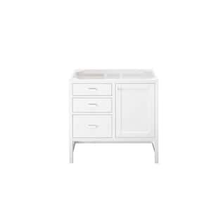 Addison 35.9 in W x 23.4 in D x 34.5 in H Bath Vanity Cabinet without Top in Glossy White