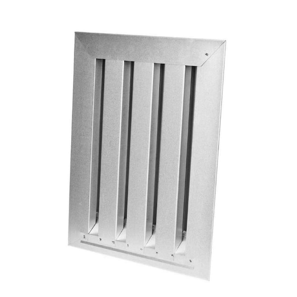 Unbranded 14 in. x 18 in. Rectangular Silver Brandguard Galvanized Steel Fire/Ember Resistant Front Flange Gable Vent